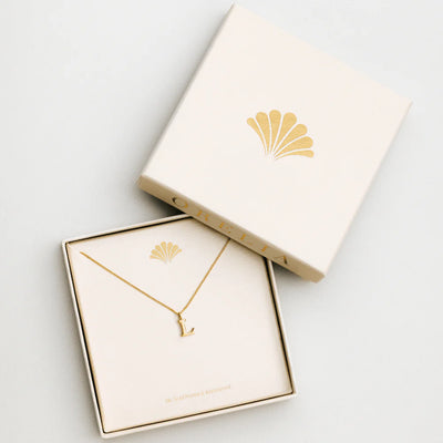 LUXE L Initial Necklace - Gold