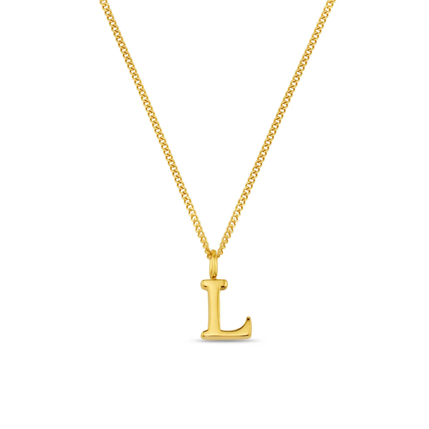 LUXE L Initial Necklace - Gold