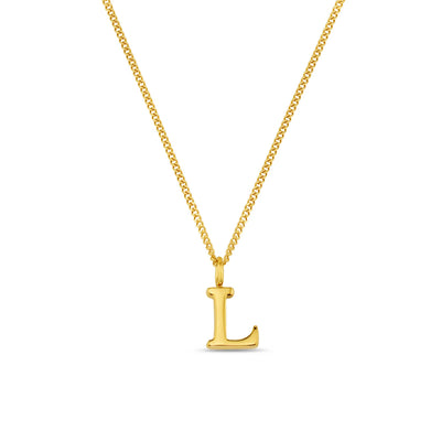 LUXE L Initial Necklace - Gold