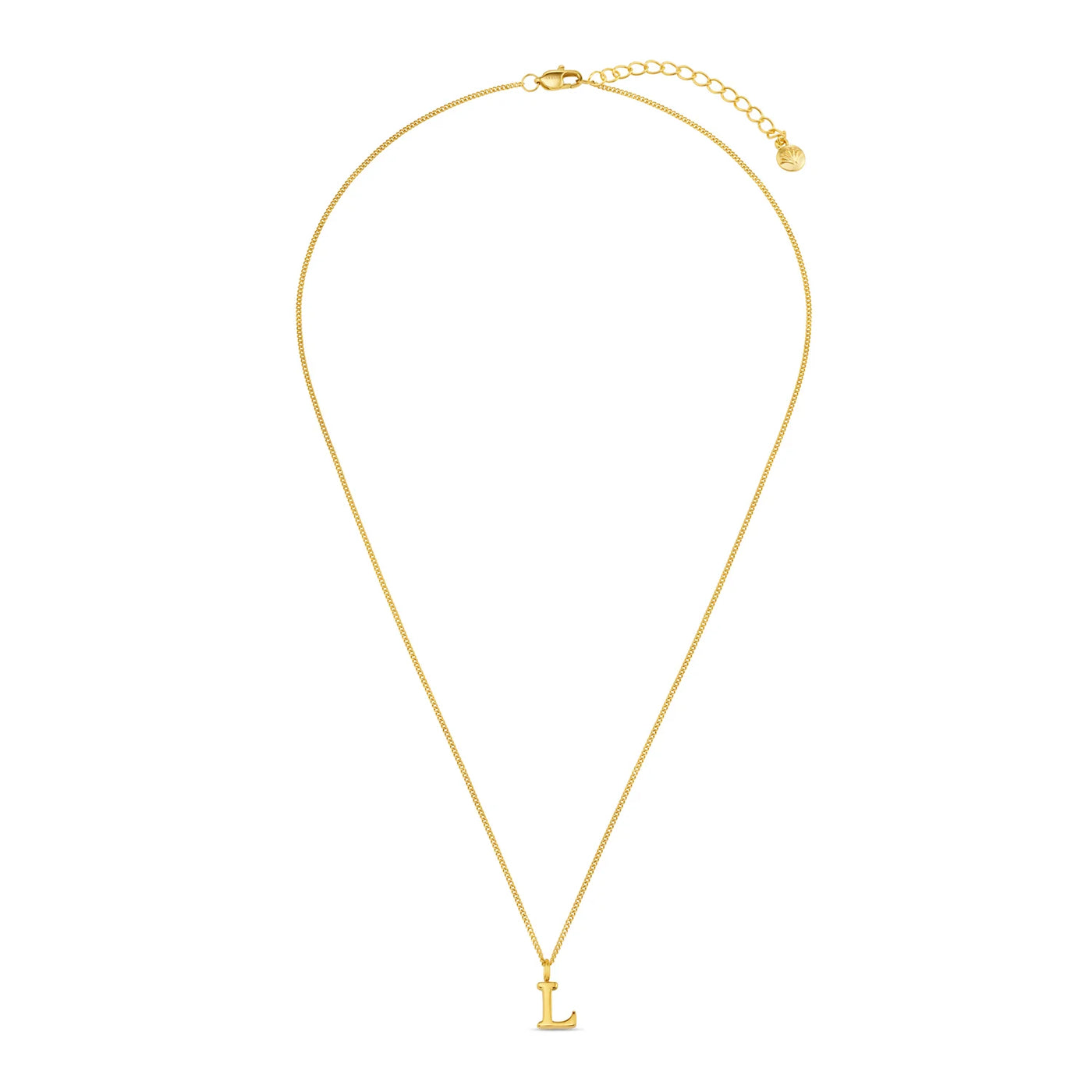 LUXE L Initial Necklace - Gold