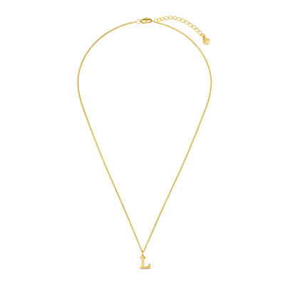 LUXE L Initial Necklace - Gold