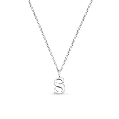 LUXE S Initial Necklace - Silver