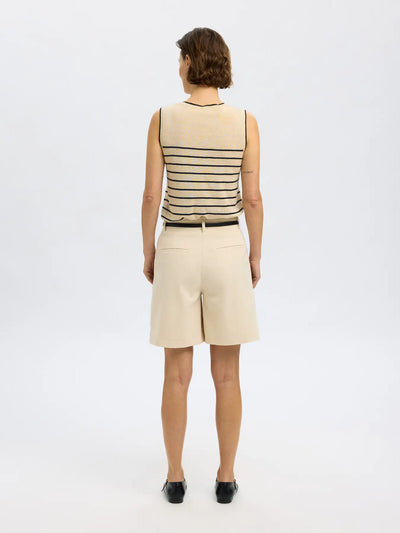 SlfEsther Contrast Knit Birch/Black
