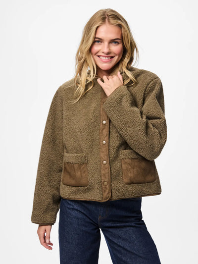 PcJune Teddy Jacket Morel