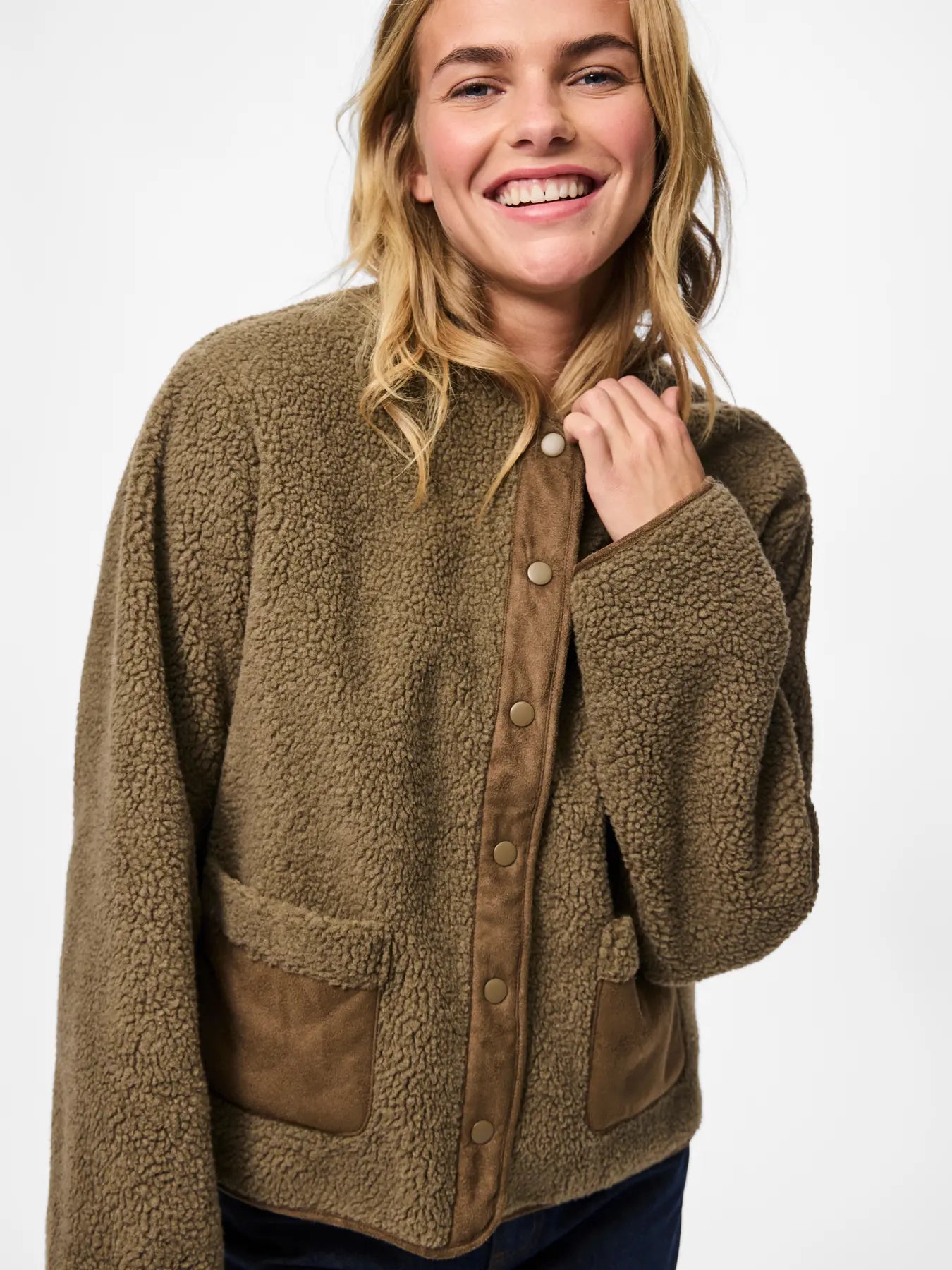 PcJune Teddy Jacket Morel