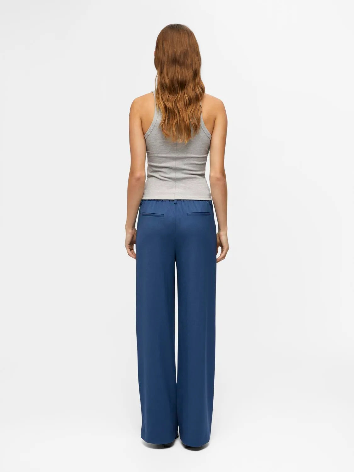 ObjLisa Wide Leg Trouser Dark Denim