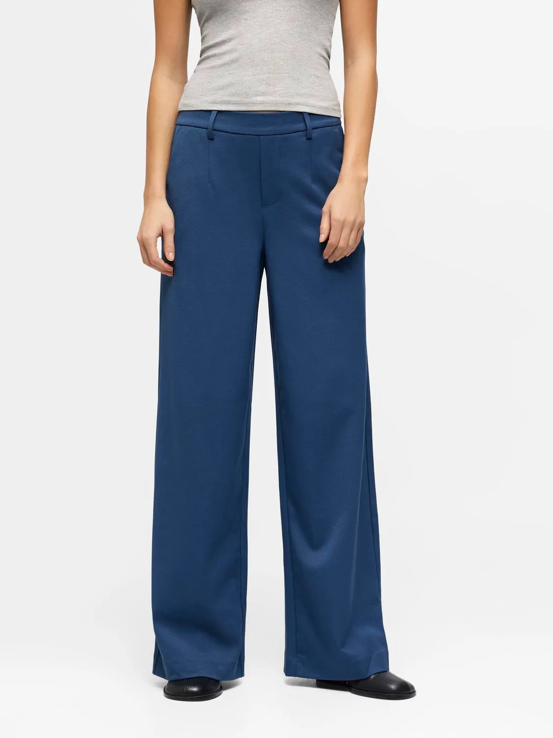 ObjLisa Wide Leg Trouser Dark Denim