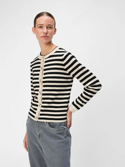 ObjEster Cardigan Sandshell Black