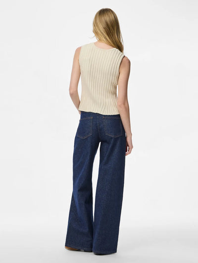 PcJoylynn Tie Knit Top Birch