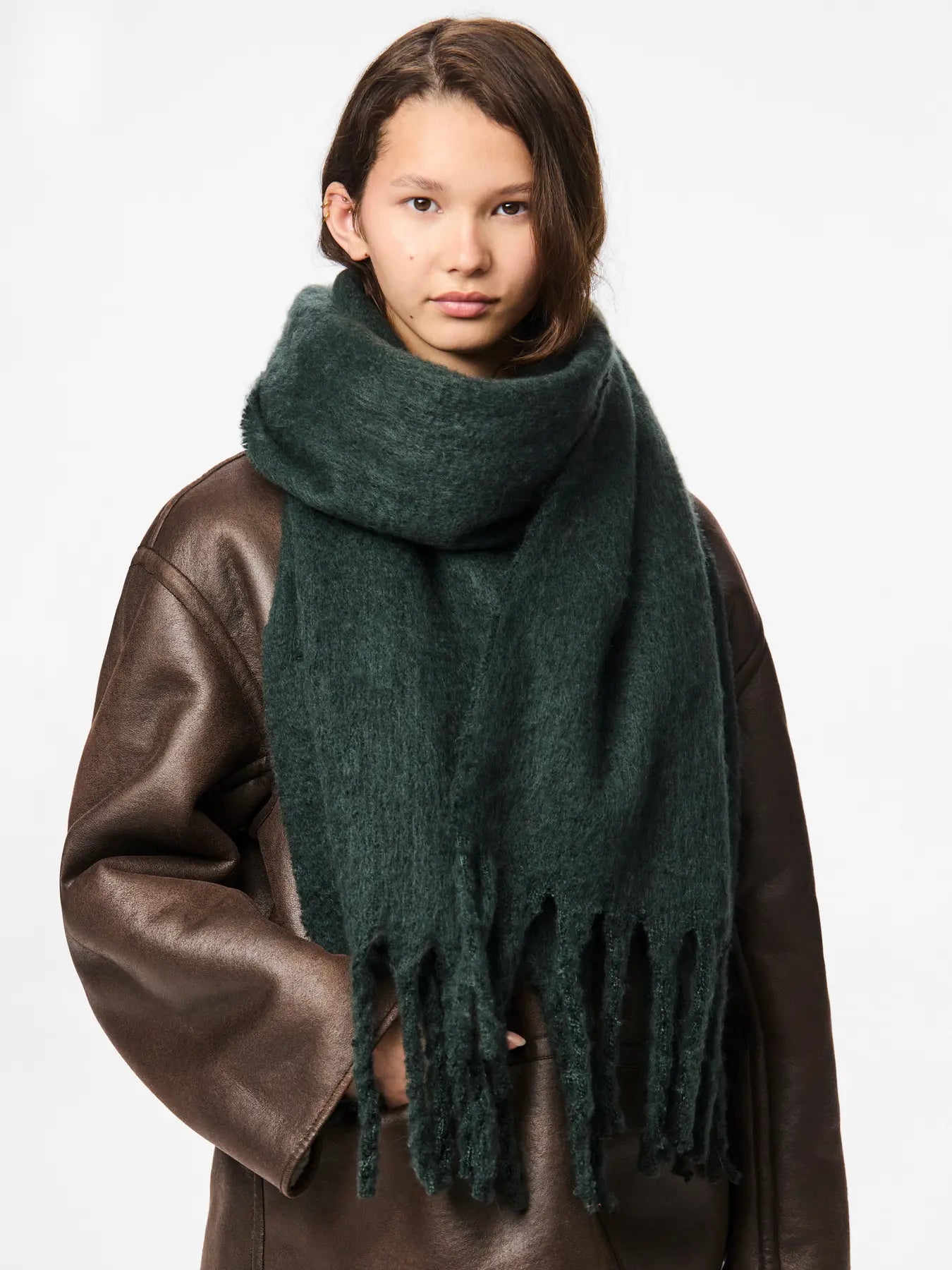 PcNikita Long Scarf Darkest Spruce