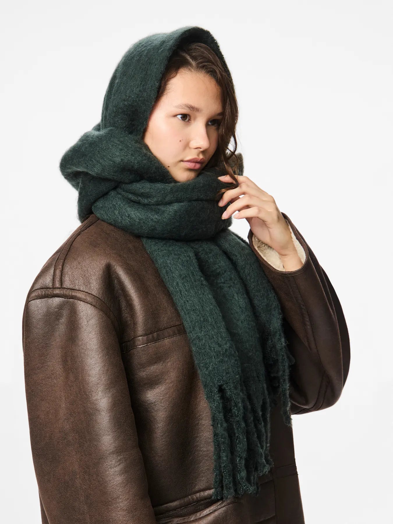 PcNikita Long Scarf Darkest Spruce