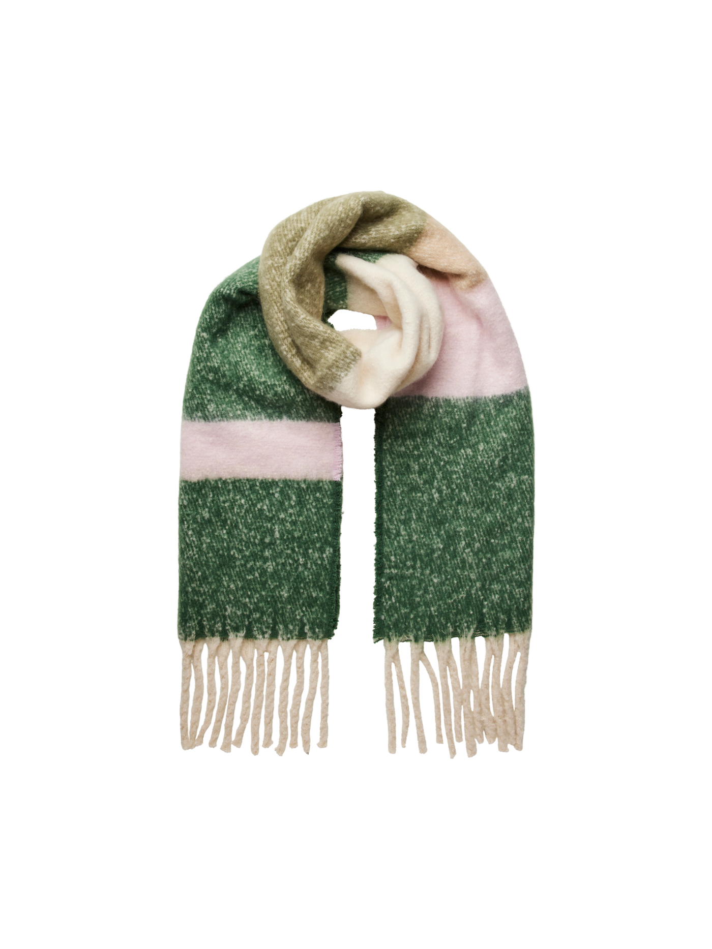 PcBea Long Scarf Trekking Green Block