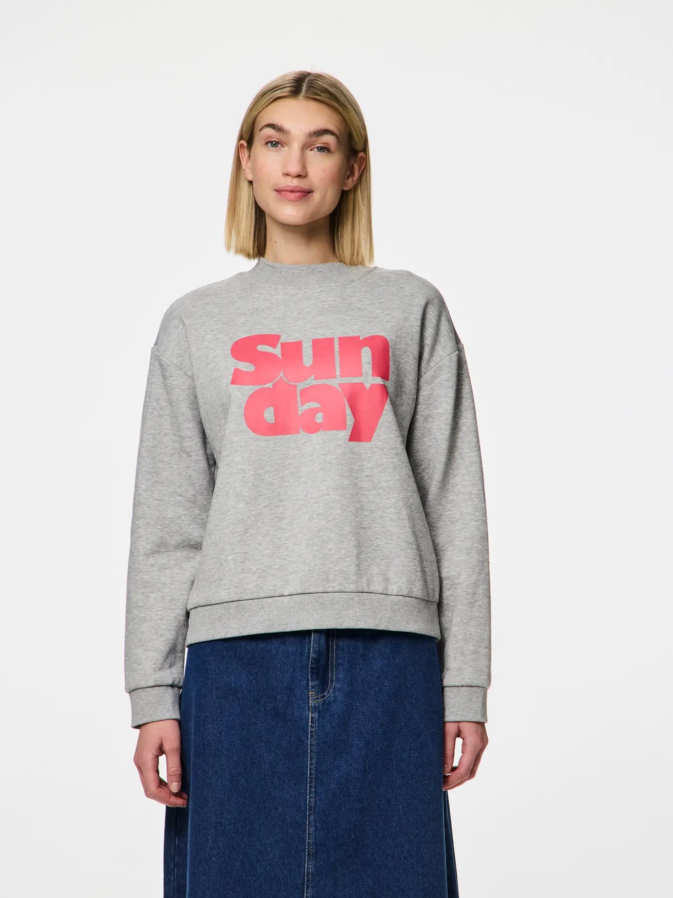 PcPyra Sweatshirt Grey Sunday Print