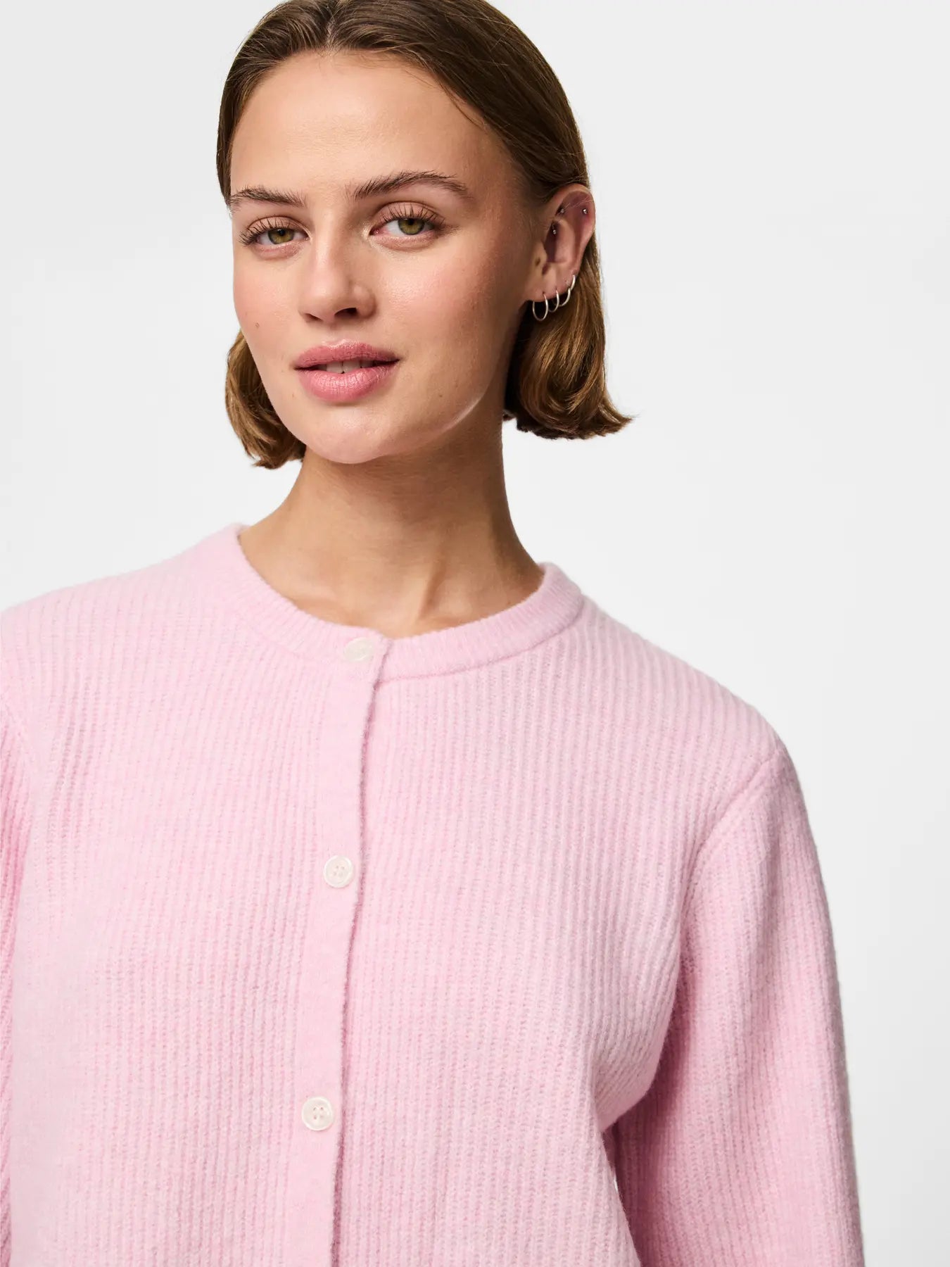 PcSilly SS Cardigan Rose