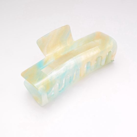 Rectangle Hair Claw Clip Blue/Yellow