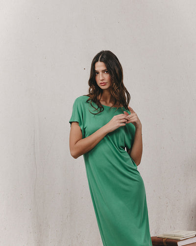 Women's Green T-Shirt Dress