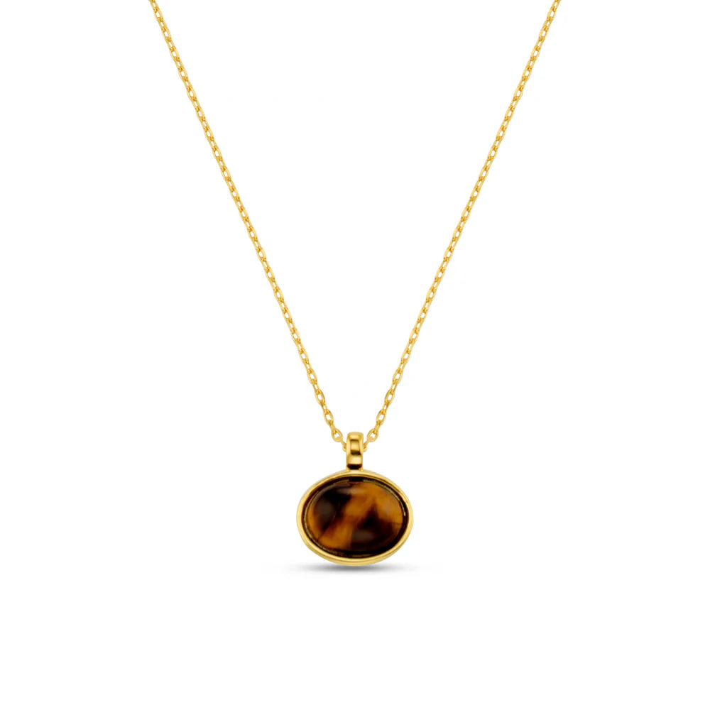 Semi Precious Tigers Eye Pendant - 31463