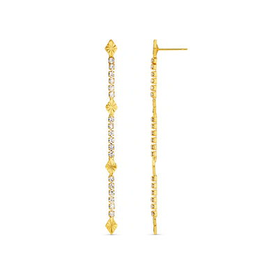 Cupchain & Etched Detail Drop Earrings 31573