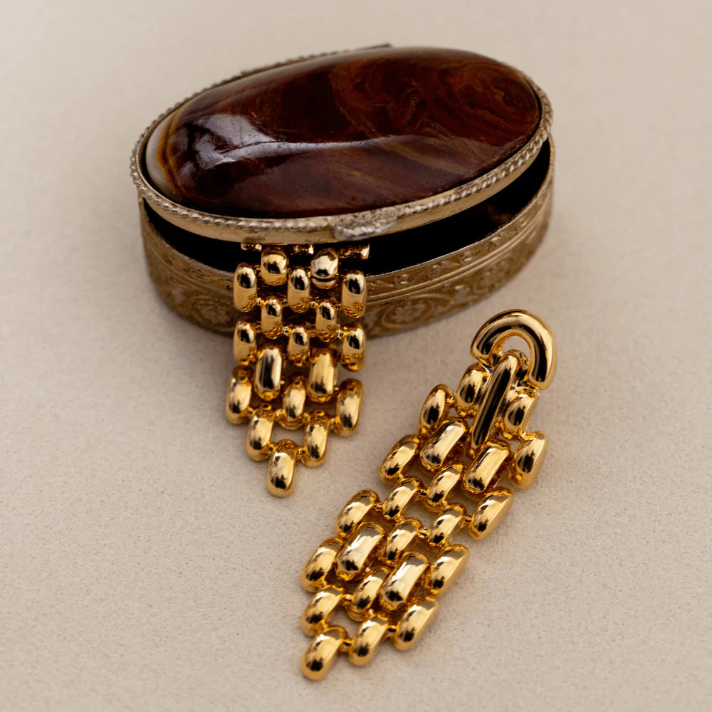 Statement Chain Link Drop Earrings 31454