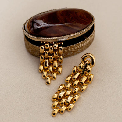 Statement Chain Link Drop Earrings 31454