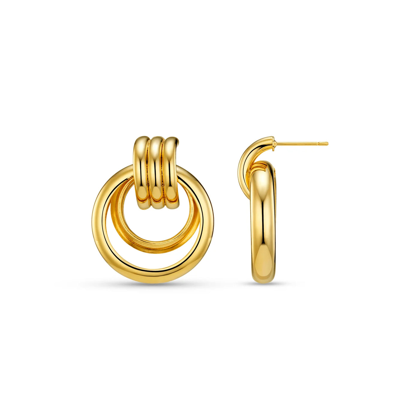 Statement Open Interlocking Hoop Earrings 31447
