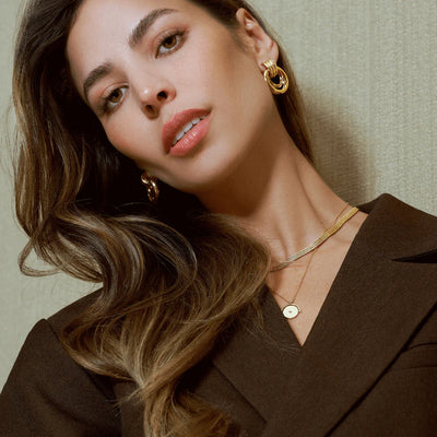 Statement Open Interlocking Hoop Earrings 31447