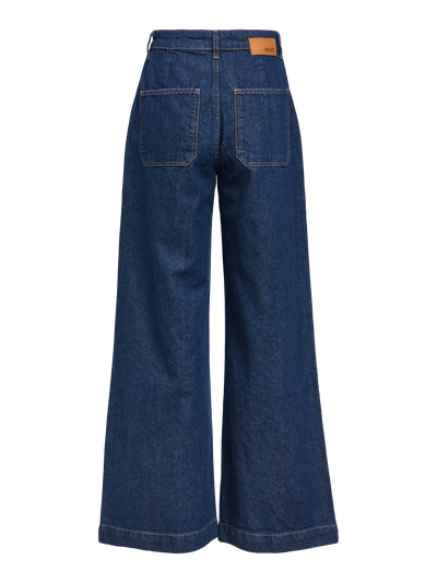 ObjBoletta HW Wide Jeans Dark Blue