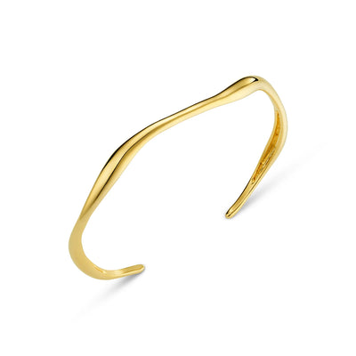 Fine Wave Bangle - Gold 31432