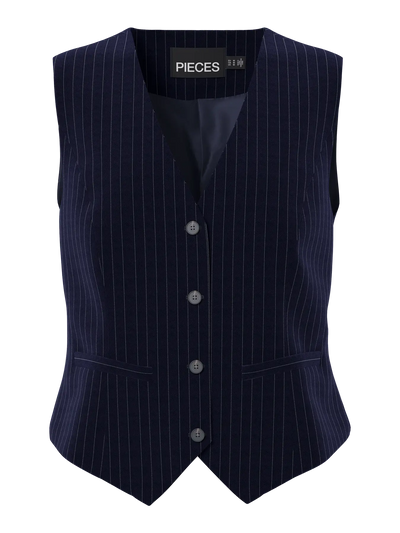 PcBozzy Waistcoat Sky Captain Pinstripes