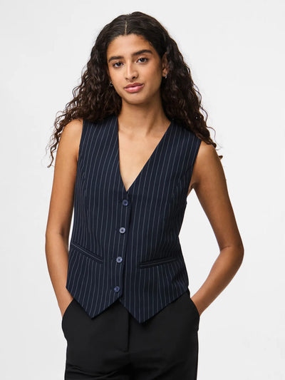 PcBozzy Waistcoat Sky Captain Pinstripes