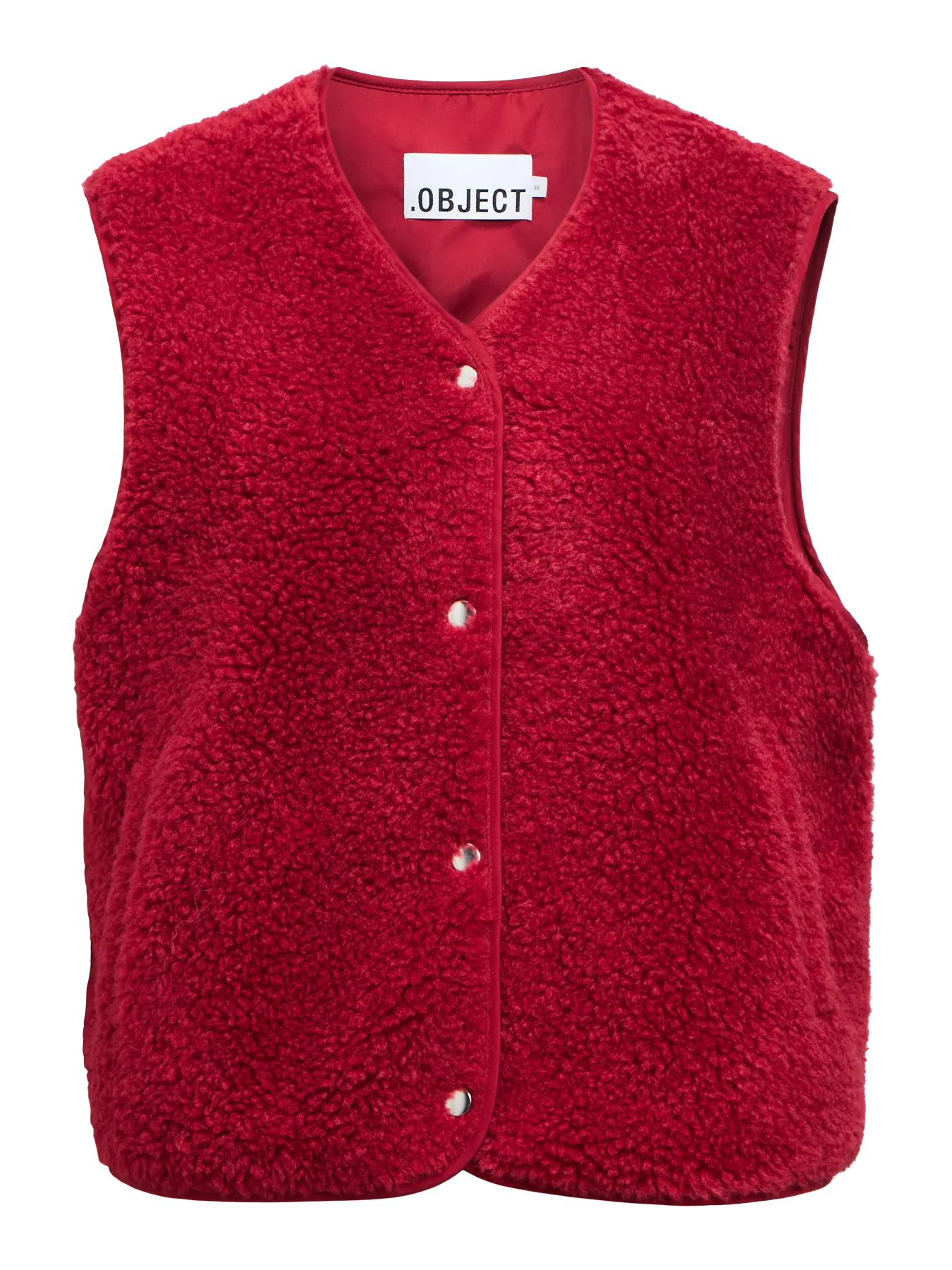 ObjElla Teddy Waistcoat Karanda Red