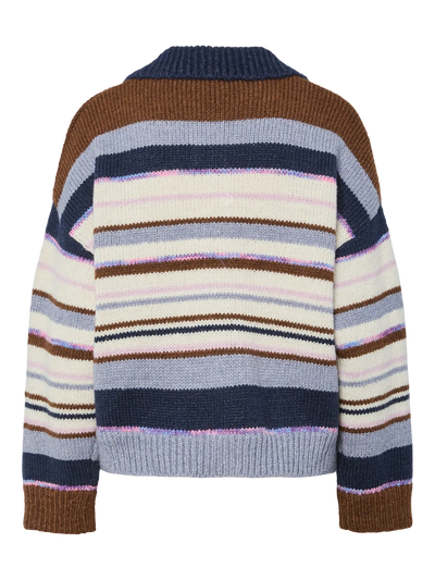 PcRye Polo Knit Blue/Brown