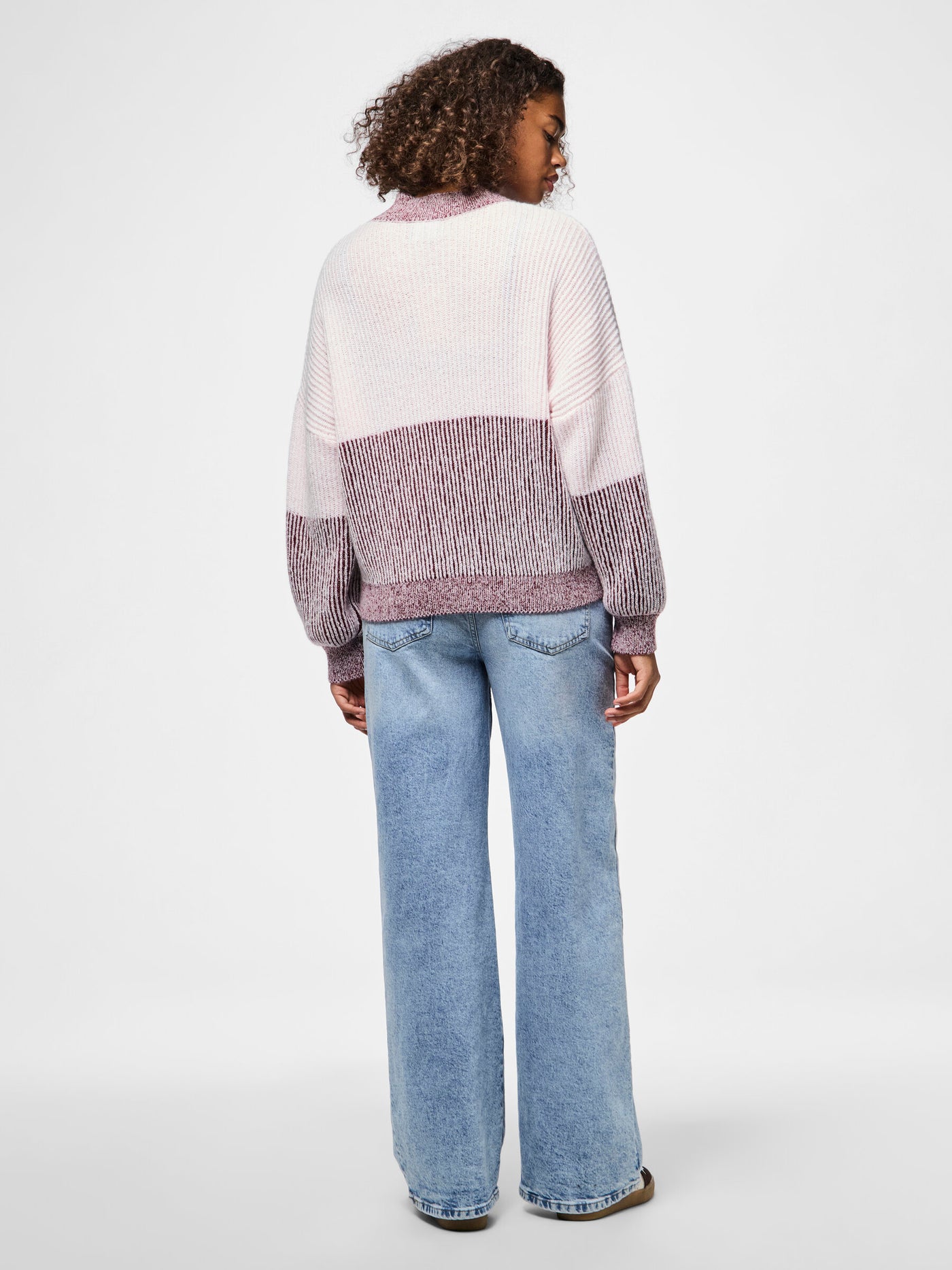 PcNella Knit Pink-a-boo Colorblock