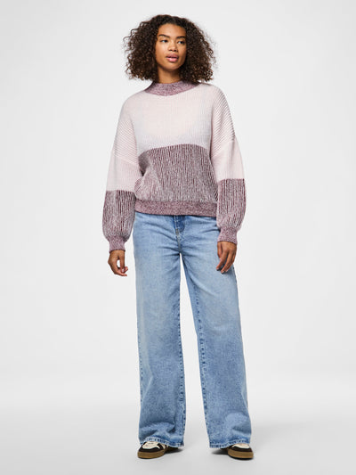 PcNella Knit Pink-a-boo Colorblock