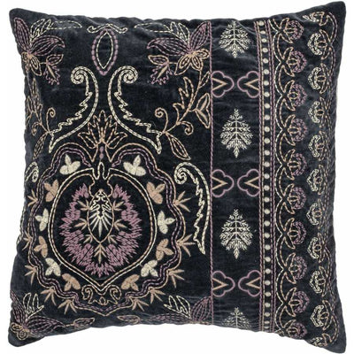 Frode Dark Blue Cushion Embroidery