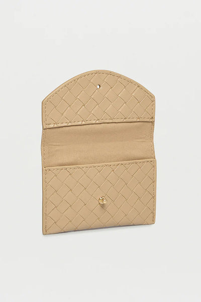Envelope Card Holder Taupe Woven