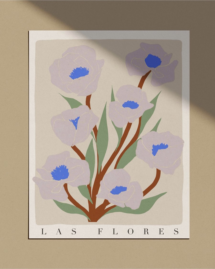Muted flowers print