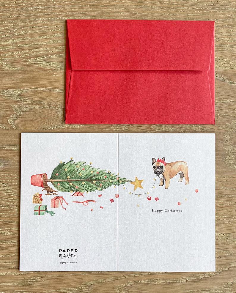 Christmas card - French Bulldog